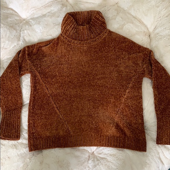 Pink Rose Sweaters - Shiny sweater | turtleneck | rust sweater | winter sweater